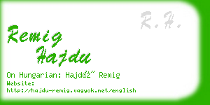 remig hajdu business card